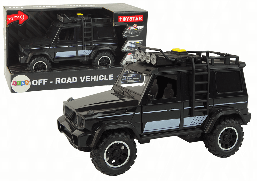 LEAN TOYS Terensko vozilo, črno, frikcijski pogon, 1:14