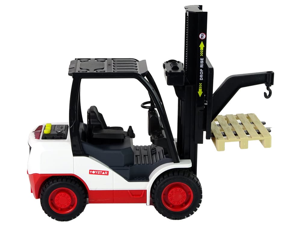 LEAN TOYS Viličar s premakljivim vilicami in paleto 4
