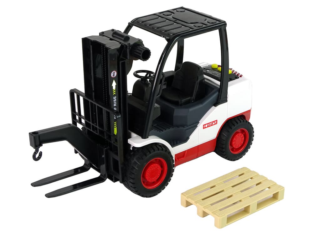 LEAN TOYS Viličar s premakljivim vilicami in paleto 5