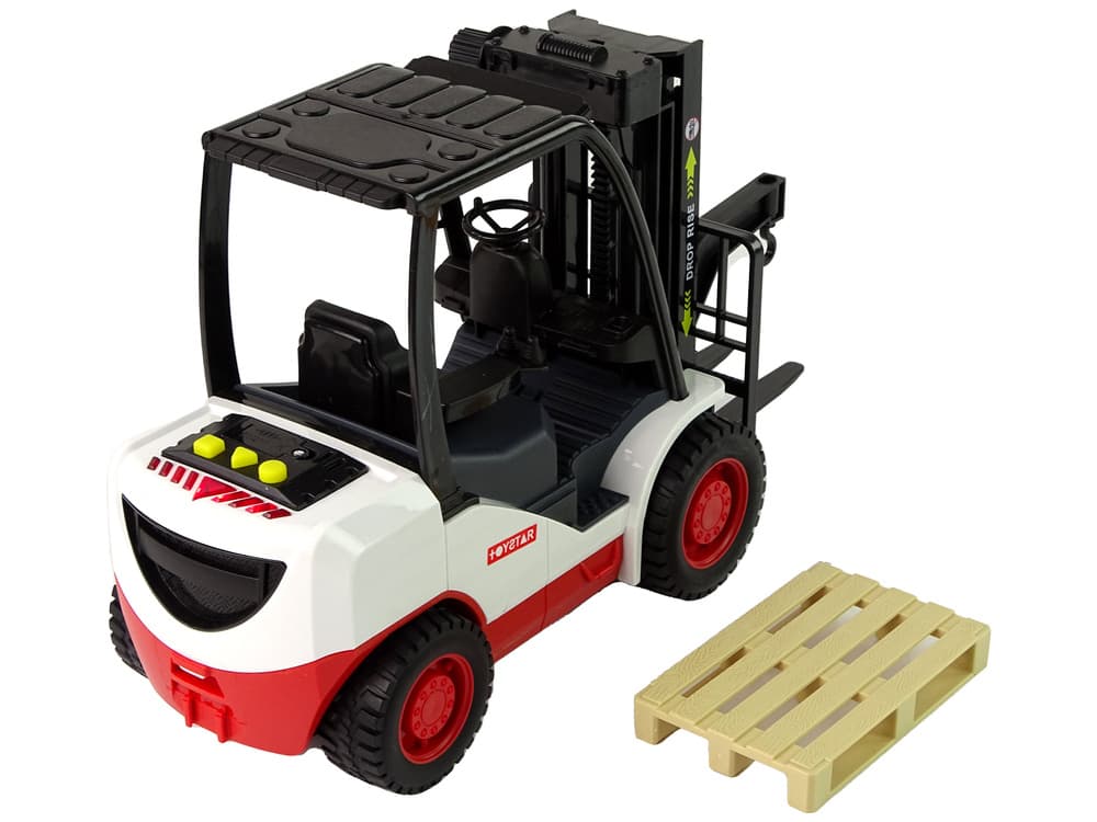 LEAN TOYS Viličar s premakljivim vilicami in paleto 6
