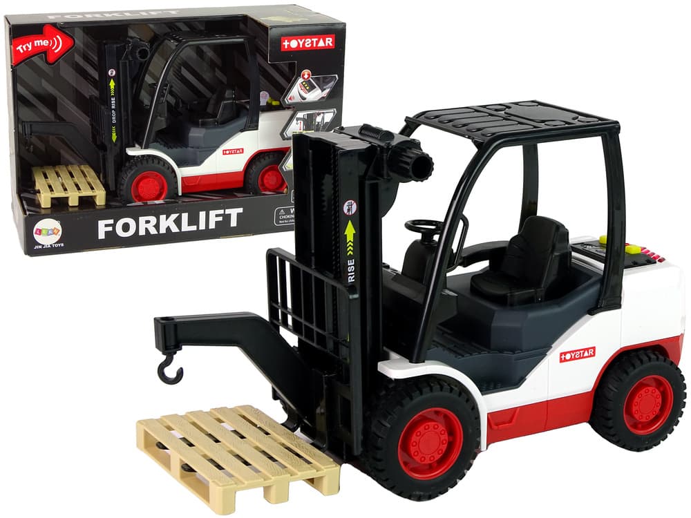 LEAN TOYS Viličar s premakljivim vilicami in paleto