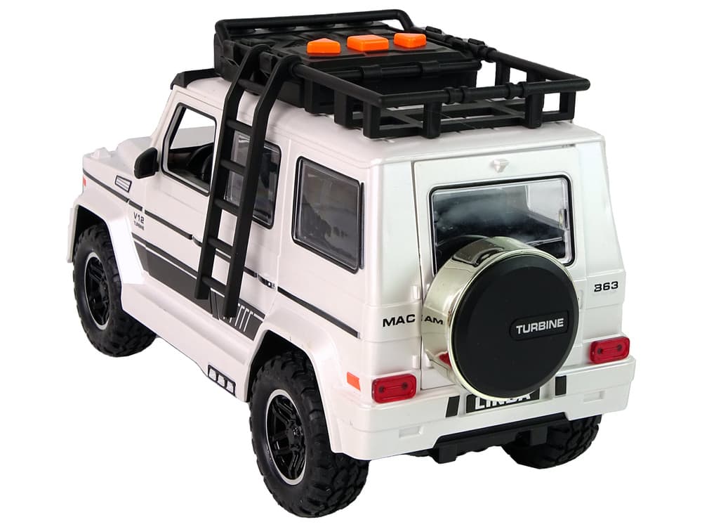 LEAN TOYS Terensko vozilo na baterije, belo 3