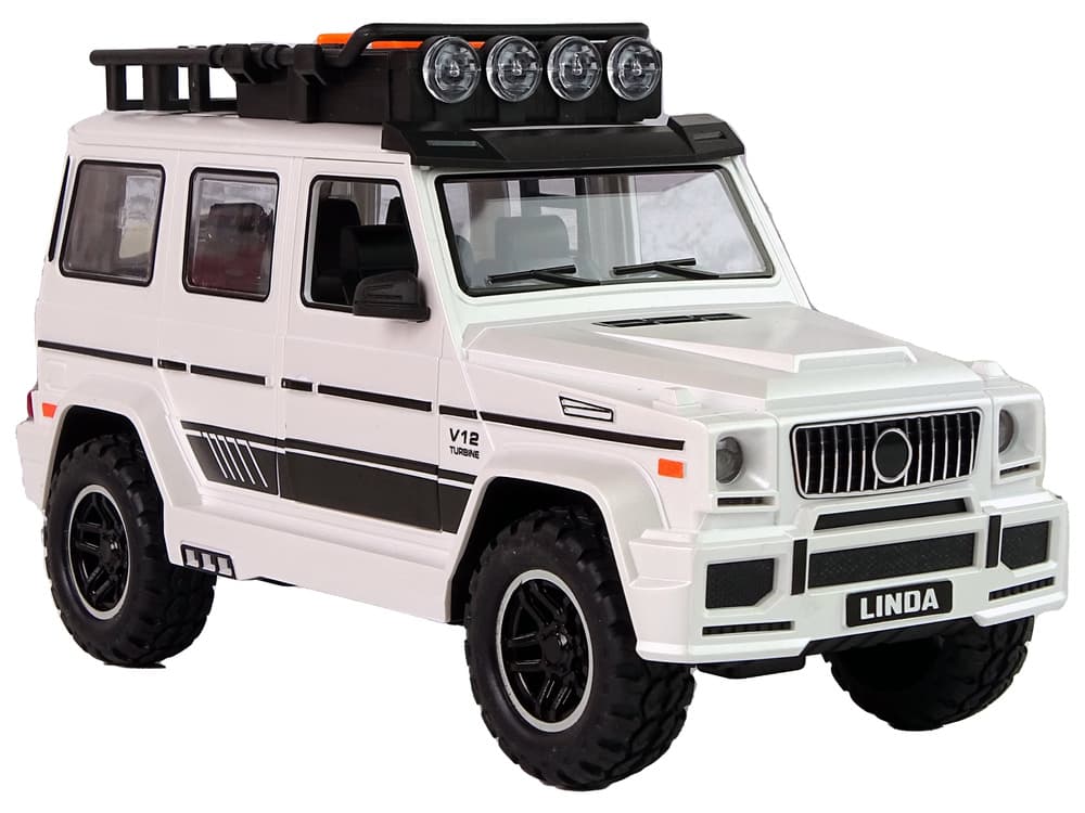 LEAN TOYS Terensko vozilo na baterije, belo 6