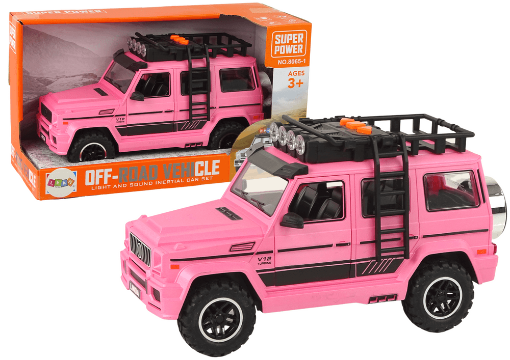 LEAN TOYS Terensko vozilo, roza, V12 Turbine