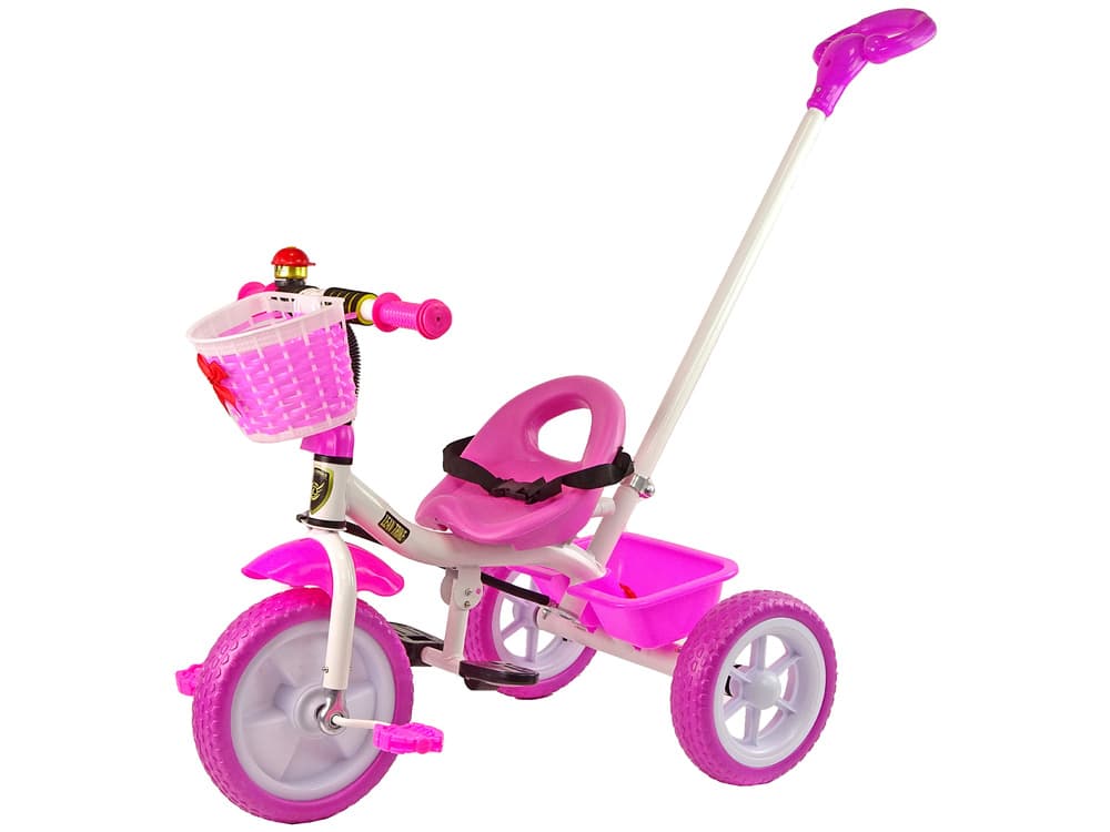 LEAN TRIKE Rower Trójkołowy PRO100 roza, EVA kolesa, košara 2