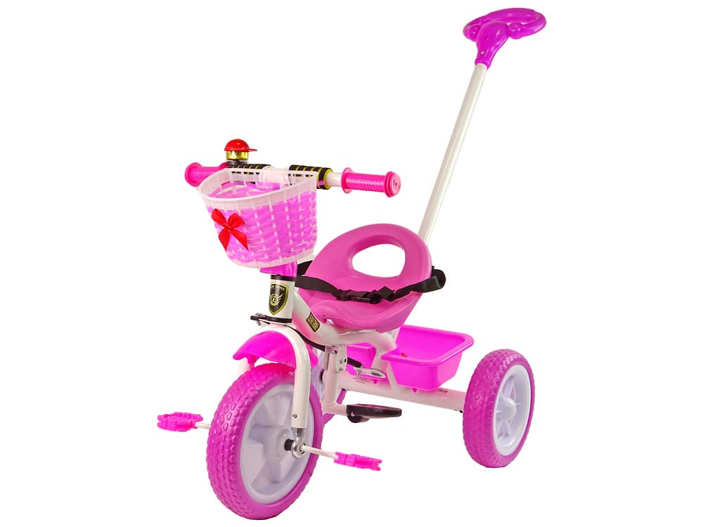 LEAN TRIKE Rower Trójkołowy PRO100 roza, EVA kolesa, košara