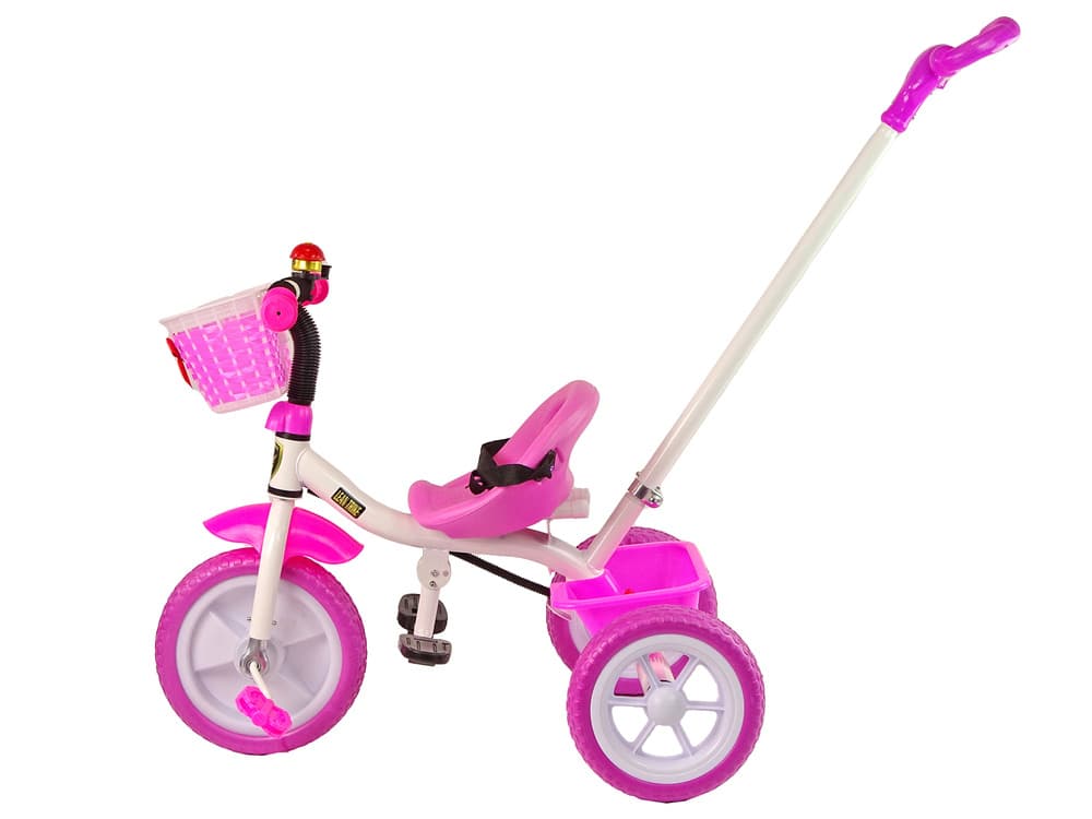 LEAN TRIKE Rower Trójkołowy PRO100 roza, EVA kolesa, košara 3