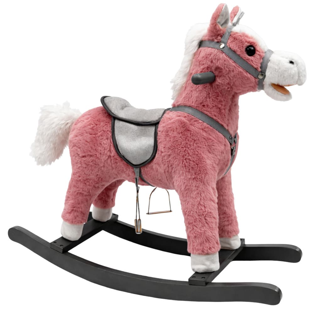 LEAN TOYS lesen konjiček na                                       roza s  zvokom, 74 cm