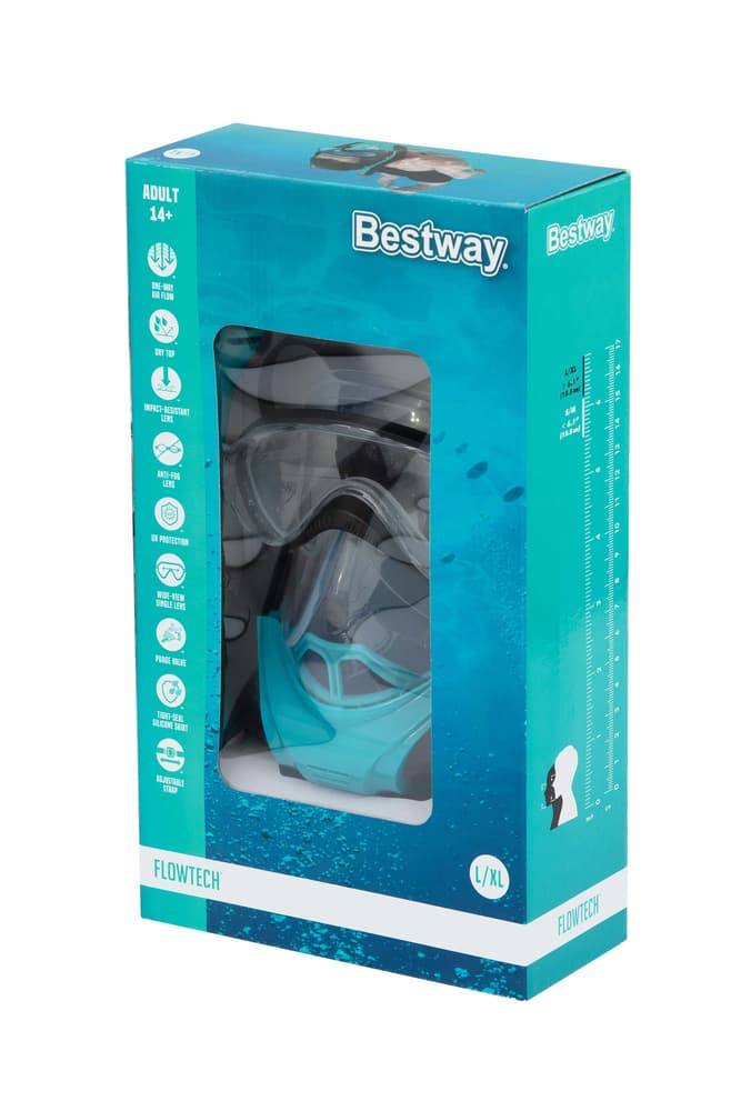BESTWAY Polnoobrazna maska za potapljanje/snorklanje L/XL 8