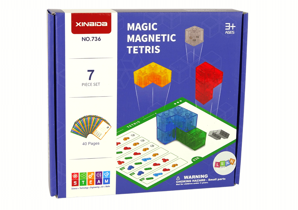 LEAN TOYS čarobna magnetna kocka, 7 elementov, prepušča svetlobo 4