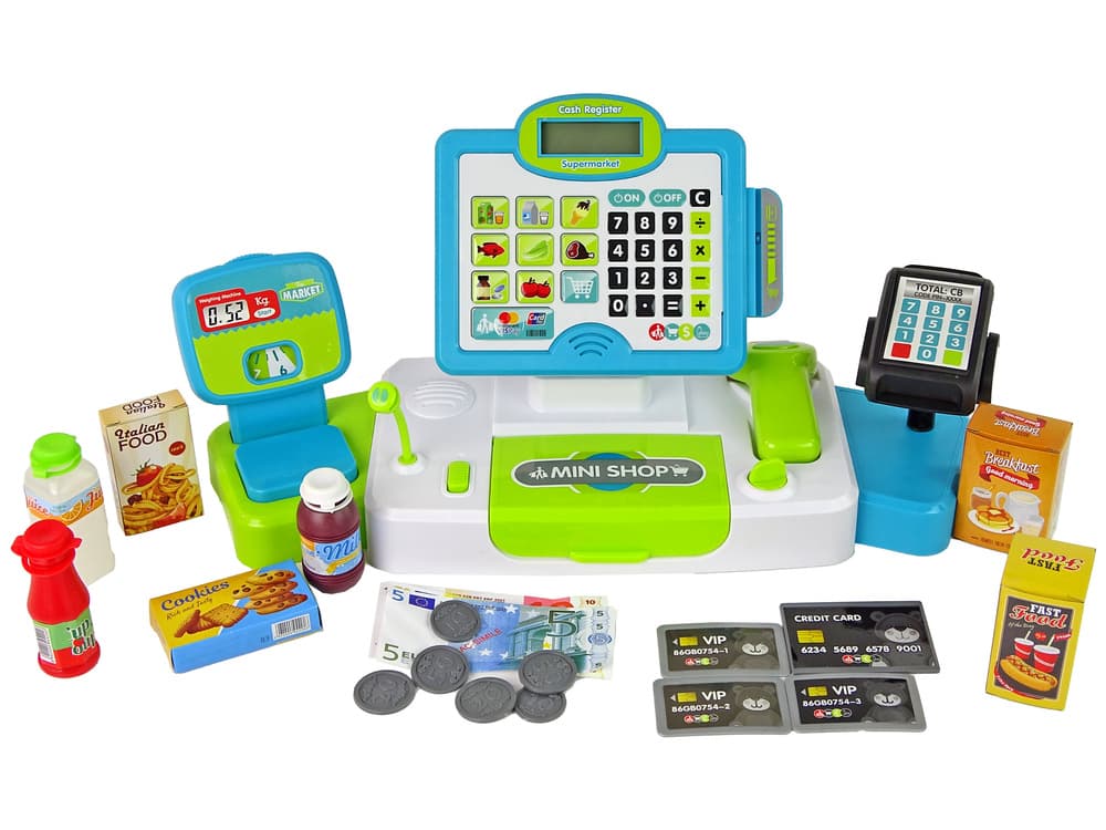 LEAN TOYS Otroška blagajna s tehtnico in terminalom 2