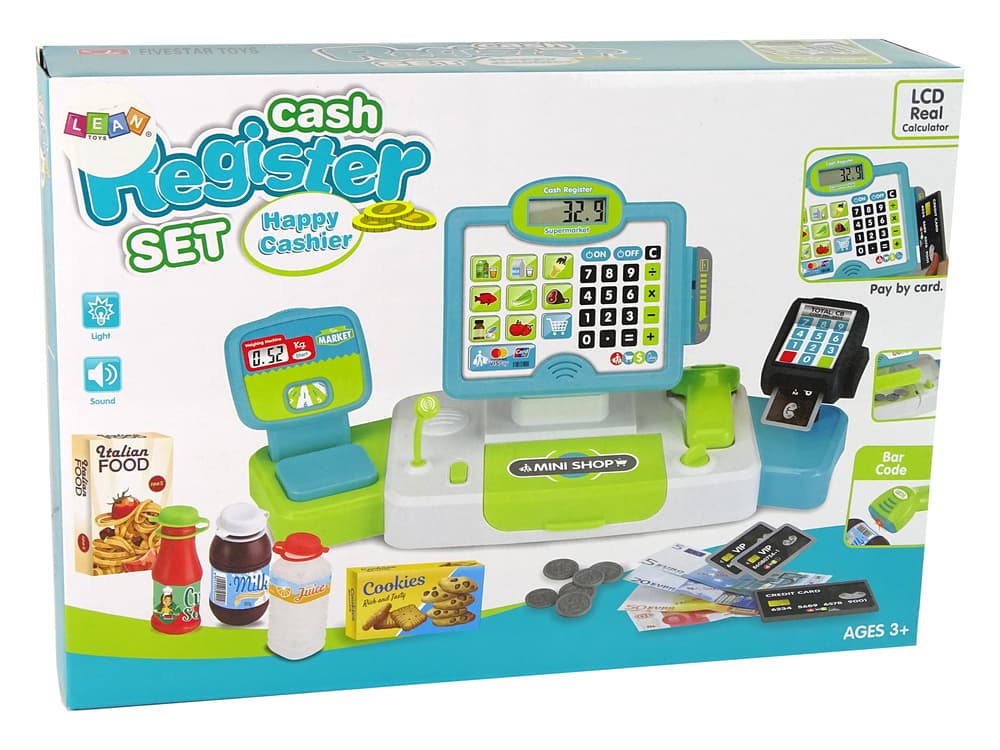 LEAN TOYS Otroška blagajna s tehtnico in terminalom 7