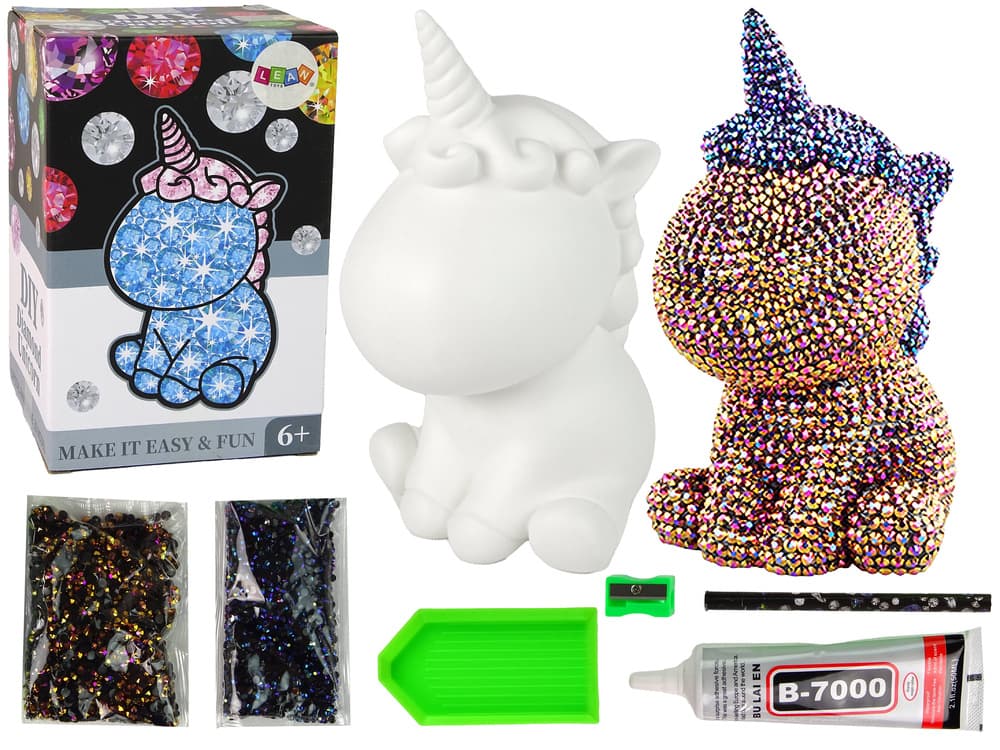 LEAN TOYS Kreativni set za ustvarjanje eno-rožca z diamanti