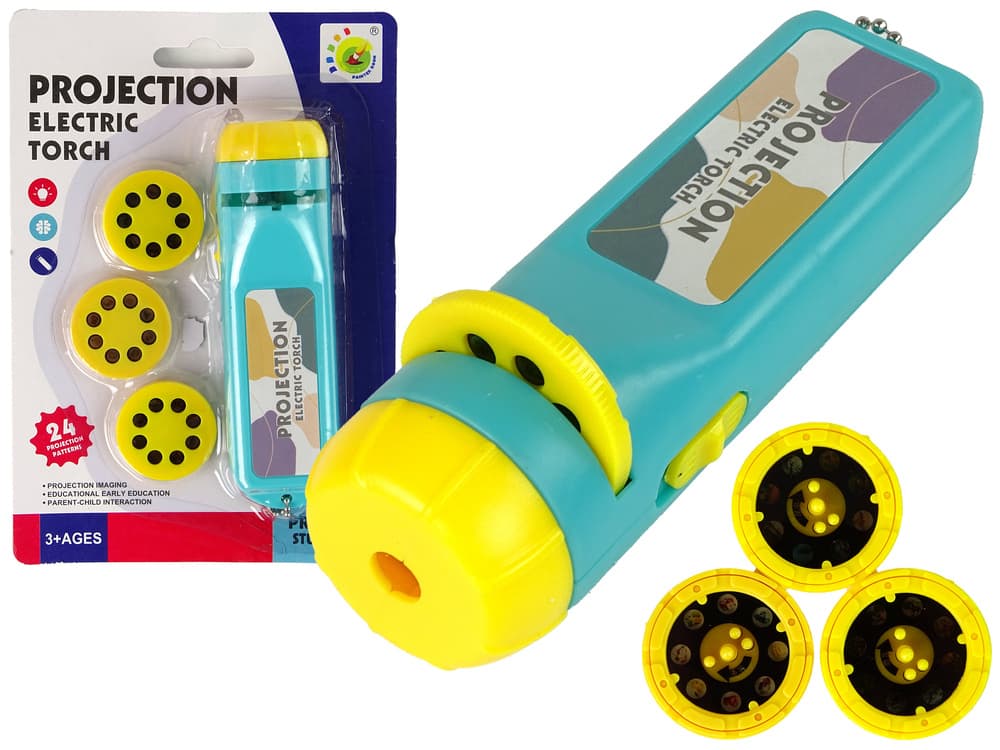 LEAN TOYS Modri projektor za slike z 24 motivi