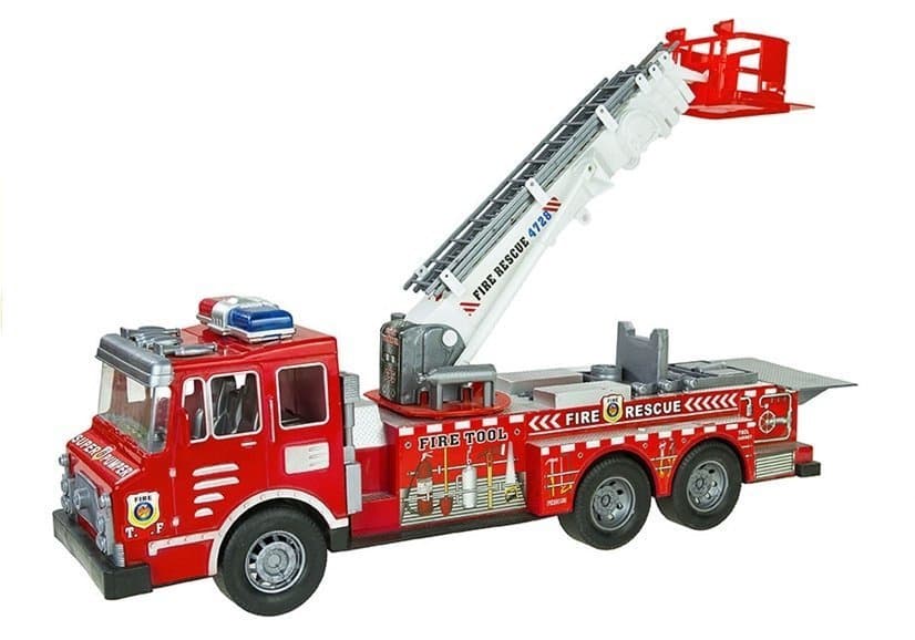 LEAN TOYS Velik gasilski set: tovornjak, gasilci, quad, čelada 2