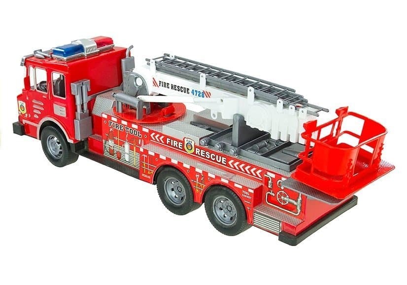 LEAN TOYS Velik gasilski set: tovornjak, gasilci, quad, čelada 3