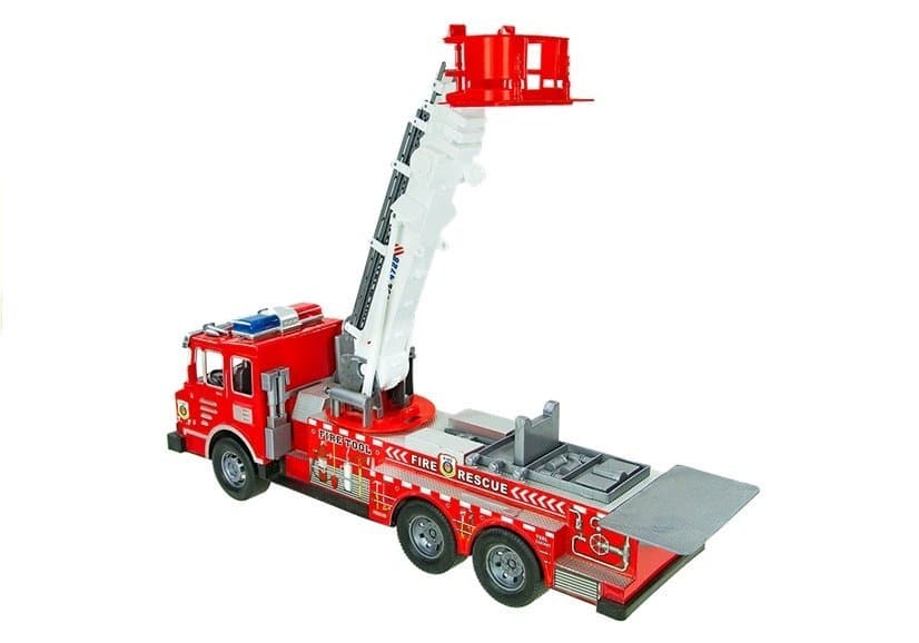 LEAN TOYS Velik gasilski set: tovornjak, gasilci, quad, čelada 4