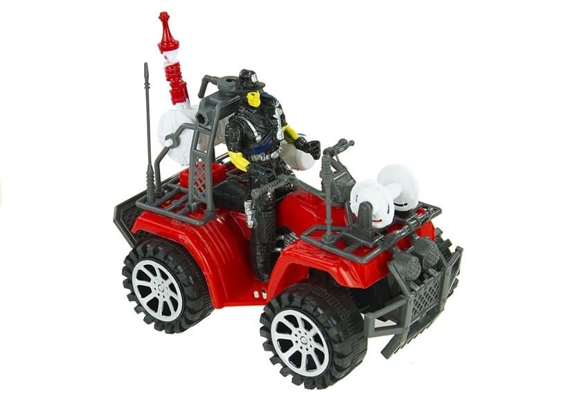 LEAN TOYS Velik gasilski set: tovornjak, gasilci, quad, čelada 7
