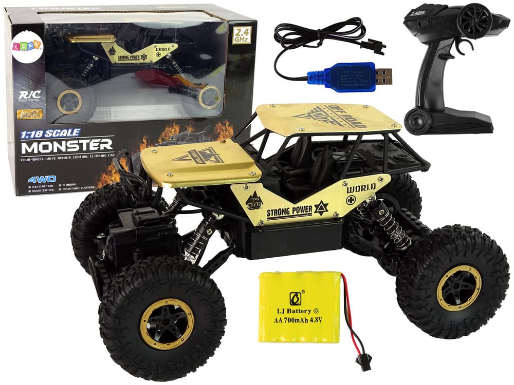 Daljinsko vodeni avto LEAN TOYS, 1:18, črno-zlat