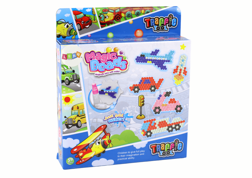 Komplet vodnih koralidkov LEAN TOYS, 8 barv, prevozna sredstva 4