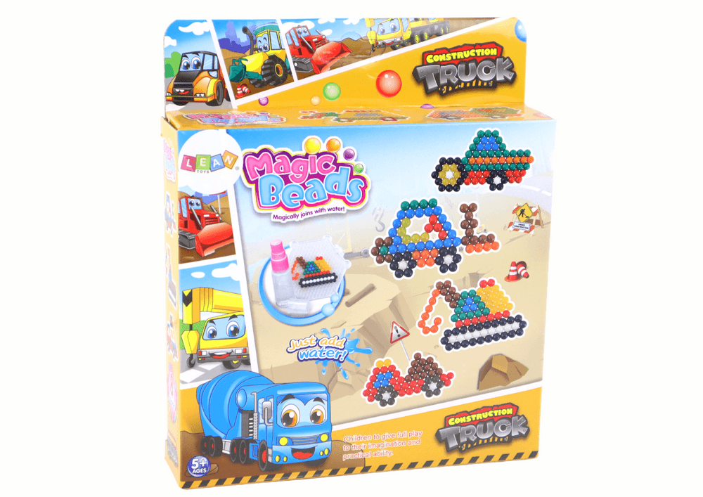 Komplet vodnih koralidkov LEAN TOYS, 8 barv, gradbena vozila 4