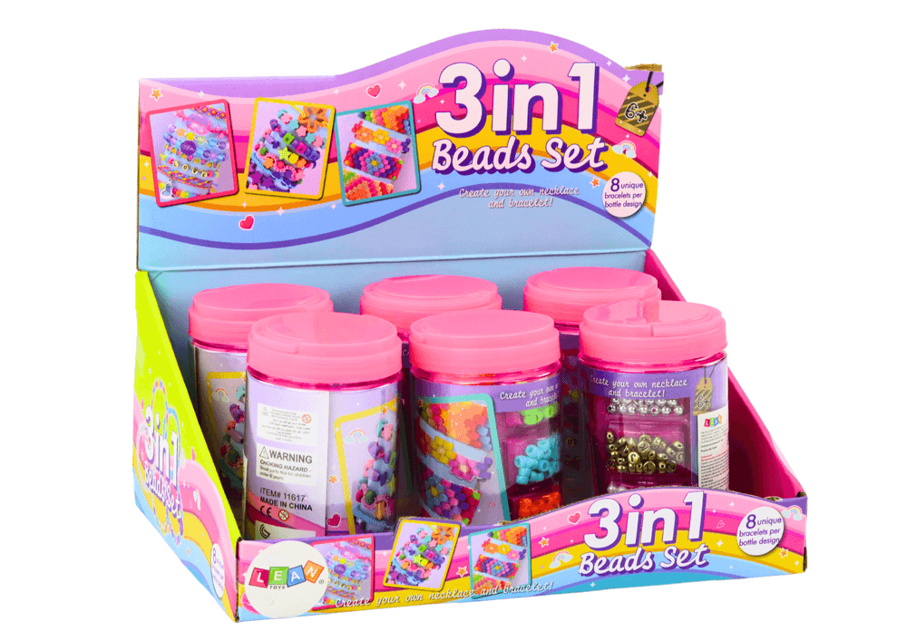 Set pisanih kroglic v kozarcu za izdelavo nakita 3v1 4