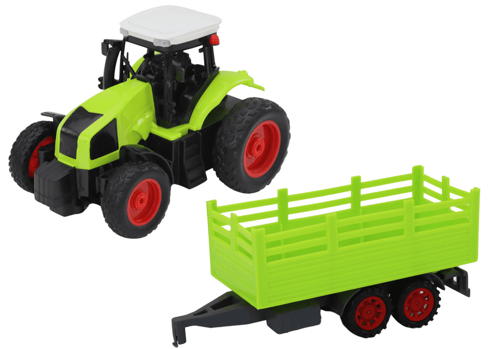 Traktor na daljinsko vodenje RC s prikolico 1:16, zelena 3