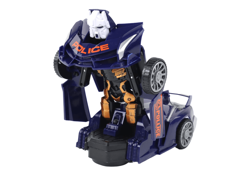 Avtomobil-robot "Policija" 2v1, temno moder 2