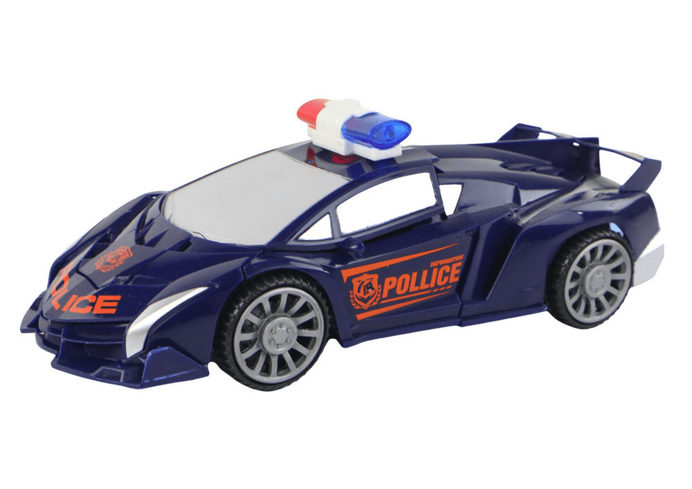 Avtomobil-robot "Policija" 2v1, temno moder 3