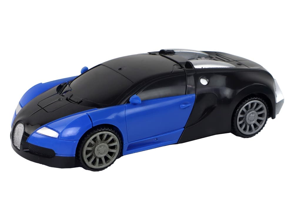 Daljinsko voden avtomobil-robot 2v1 Bugatti modri s svetlobnimi efekti 2
