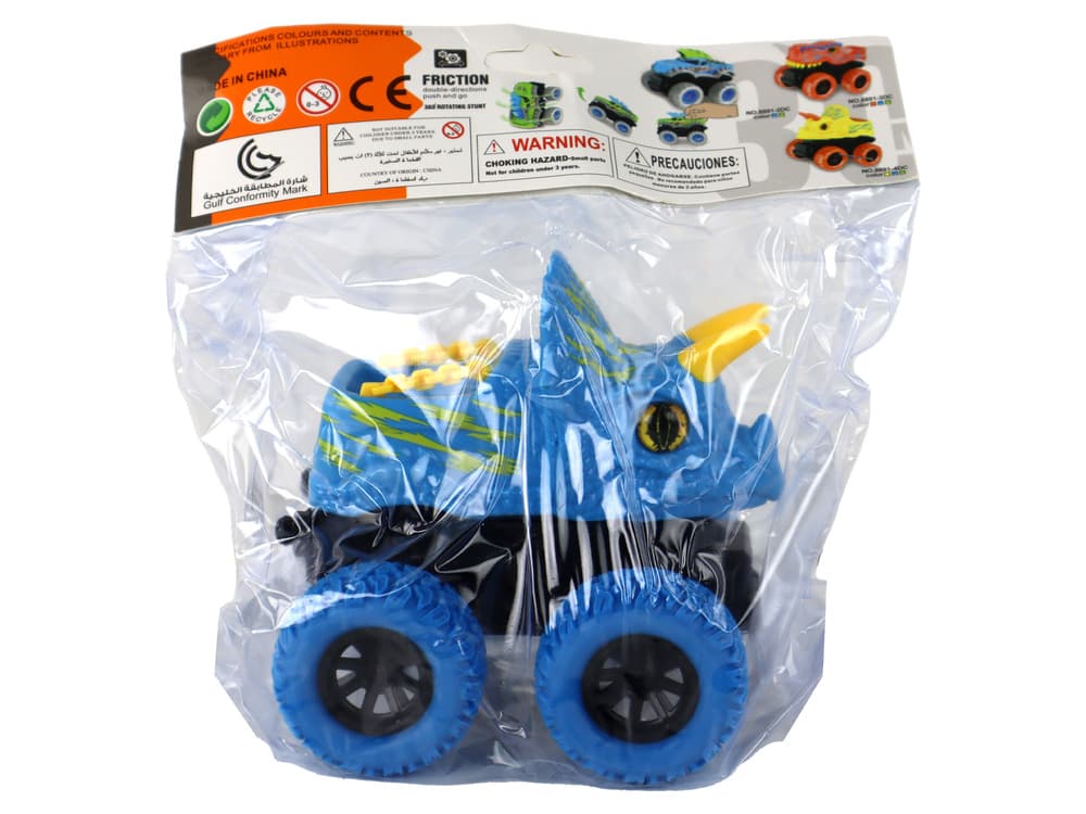 LEAN TOYS Terenski Vozilo Triceratops na vzgon – modra 5