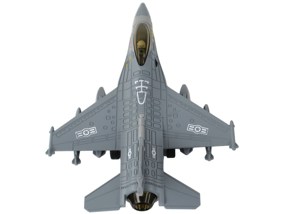 LEAN TOYS Lovski letalski model z vzgonom – temno moder/siv 6