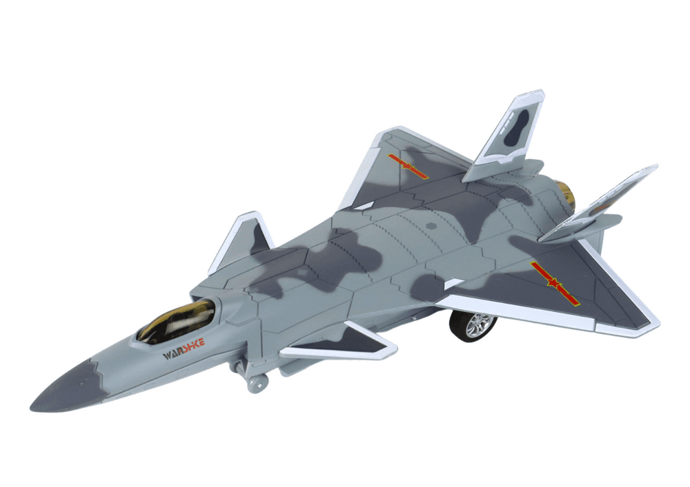 LEAN TOYS Lovski letalski model z vzgonom – črna/siva 2