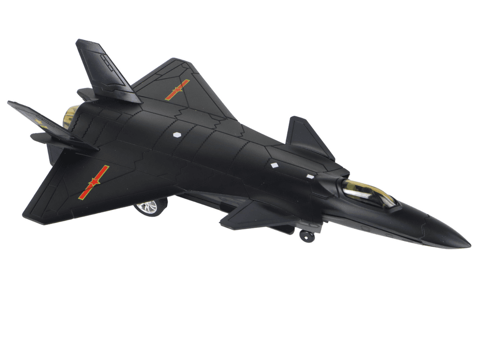 LEAN TOYS Lovski letalski model z vzgonom – črna/siva 3