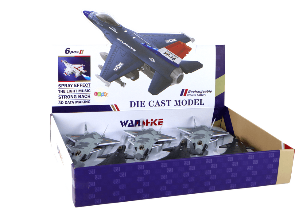 LEAN TOYS Lovski letalski model z vzgonom – črna/siva 4