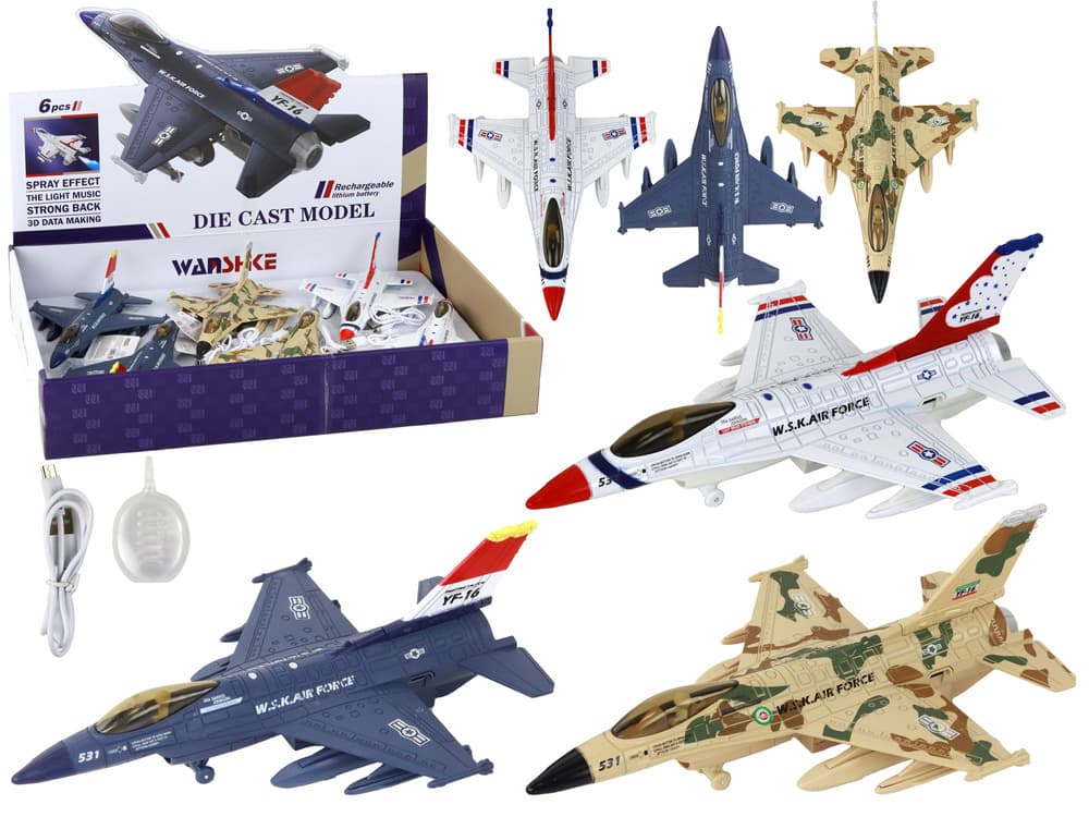 LEAN TOYS Vojaški letalski model MYŚLIWIEC – kamuflaža