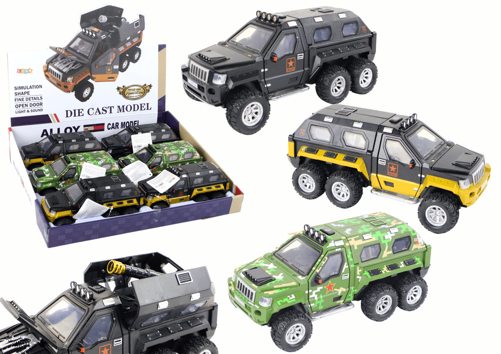 LEAN TOYS Vozilo z topom, zvoki in lučmi – 3 barve
