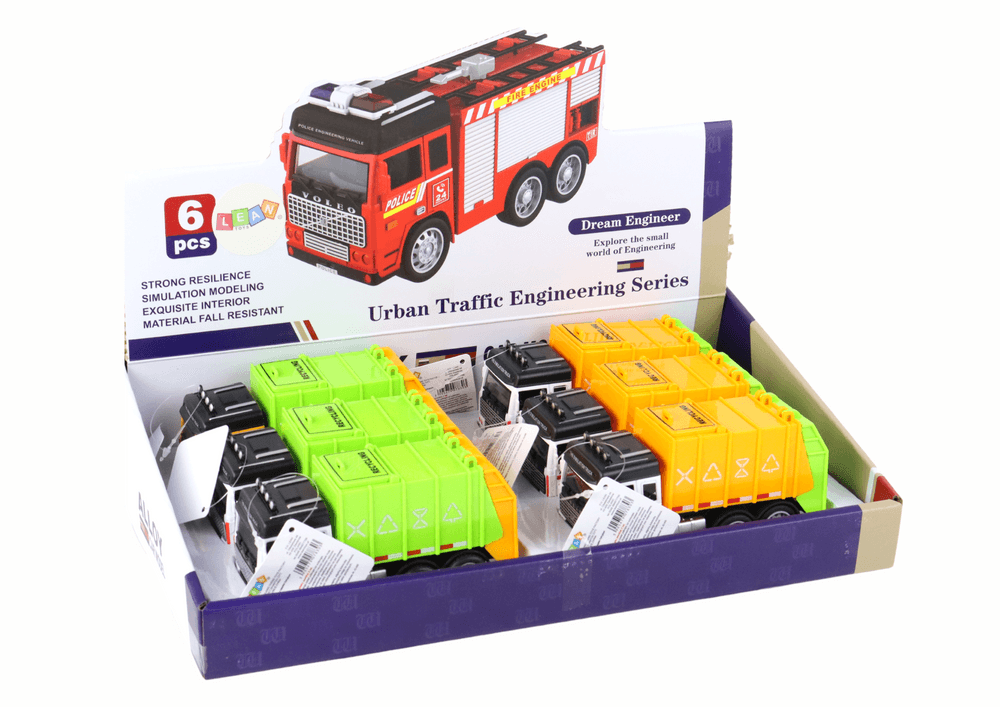 LEAN TOYS Tovornjak smetnjak s prikolico 4