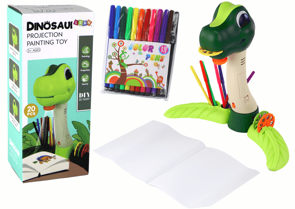 Projektor za risanje LEAN TOYS Dinozaver z zvoki