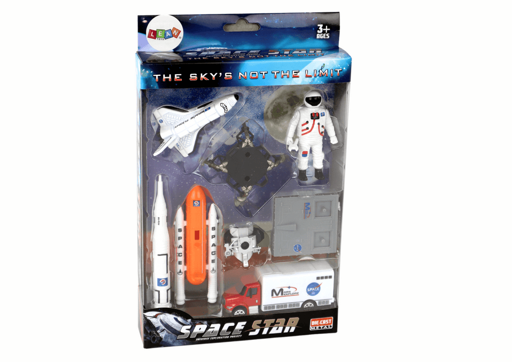 Set vesoljskih figuric LEAN TOYS s satelitom in robotom, 8 kosov 4
