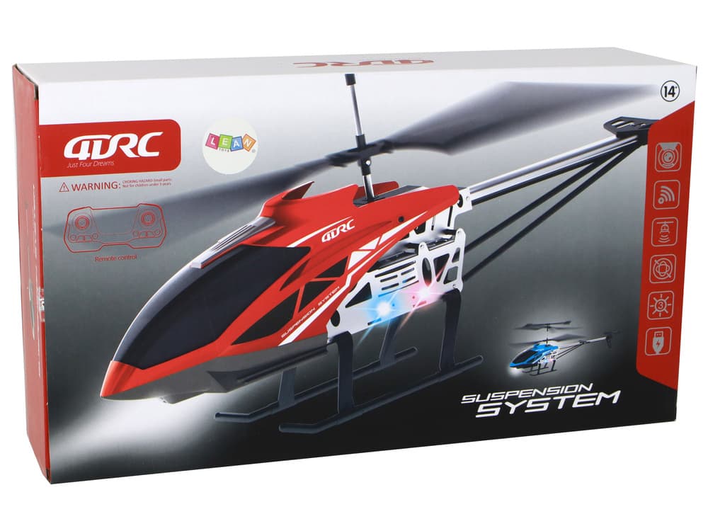RC helikopter LEAN TOYS 70 cm, rdeč, z LED lučmi 6