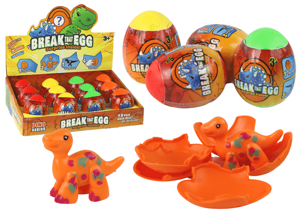 Magija lupeče jajce LEAN TOYS z dinozavrom, 4 barve, 6 cm