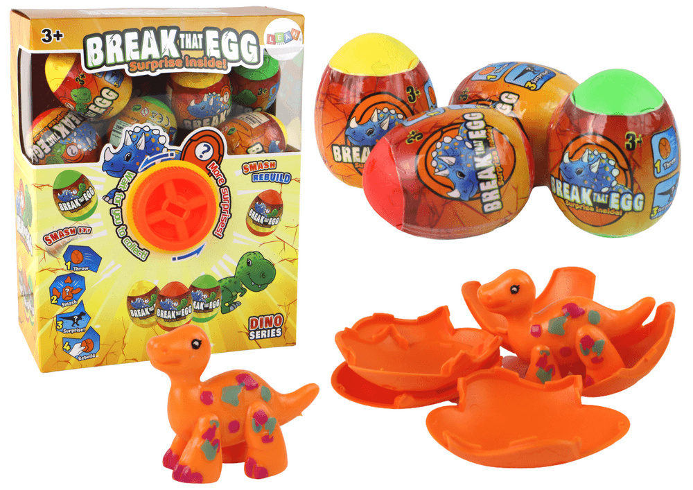 Set 12 jajčkov dinozavrov za izvalitev LEAN TOYS z mehanizmom za izbiro