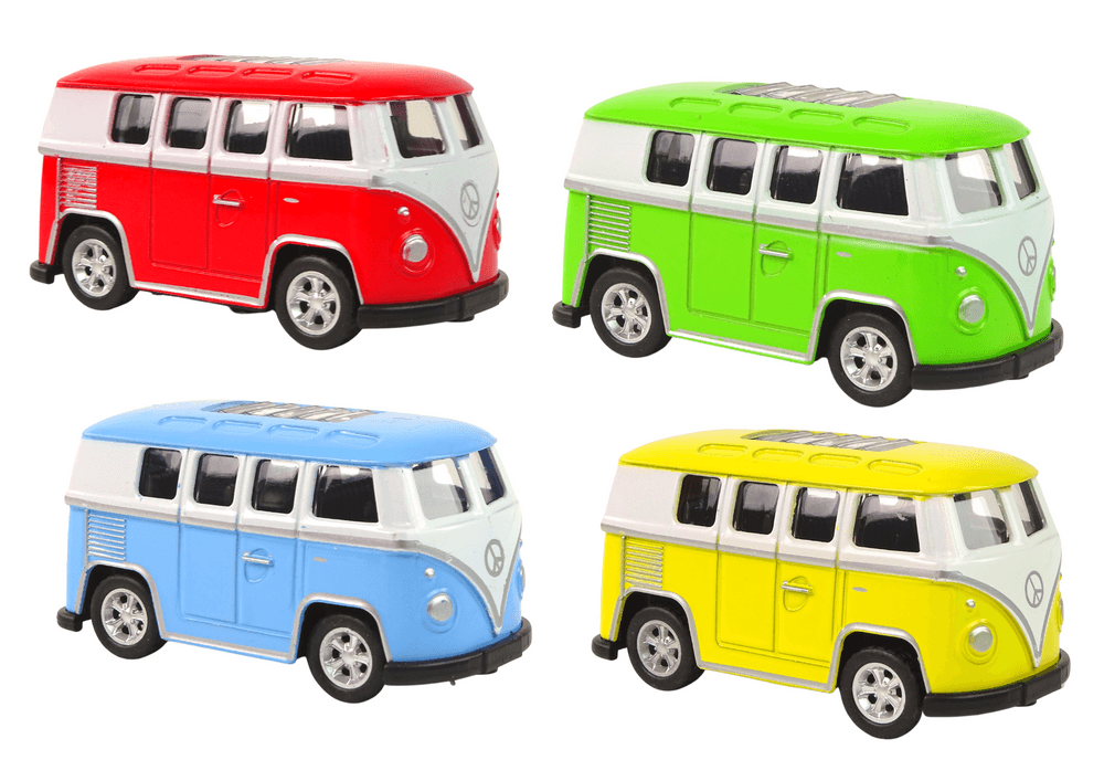 LEAN TOYS Rola Bus na frikcijski pogon, 7,5 cm, 4 barve 2