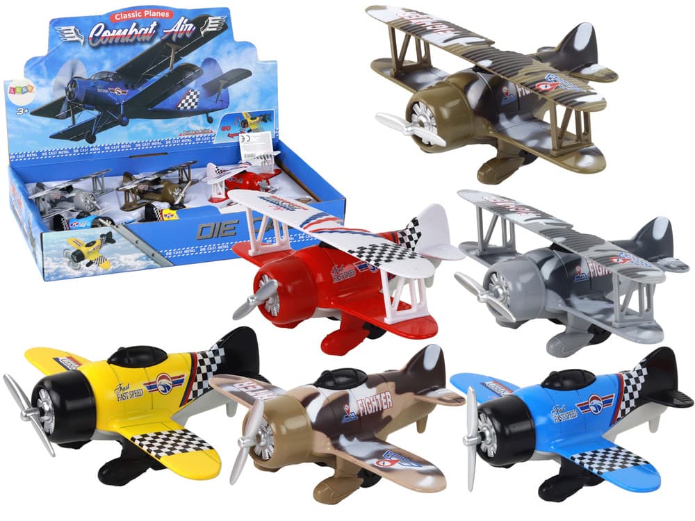 Letalo-helikopter z vzmetnim pogonom, aluminijasto, pisano