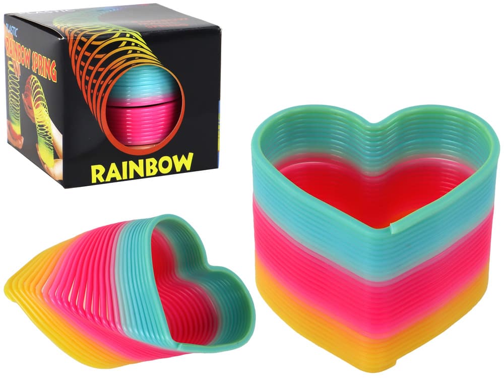 LEAN TOYS Kultna Mavrična Vzmet Srebrna, 6 cm