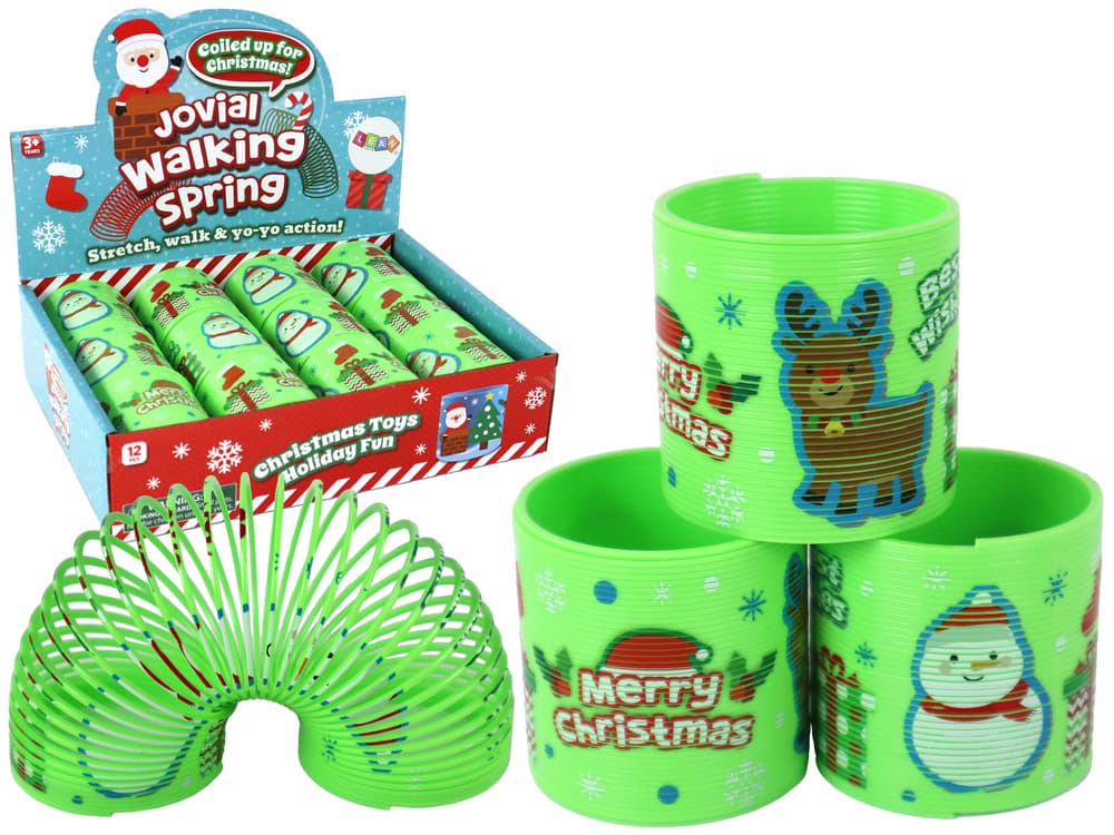 LEAN TOYS Kultna Vzmet Zelena, Božični Motiv, 6 cm