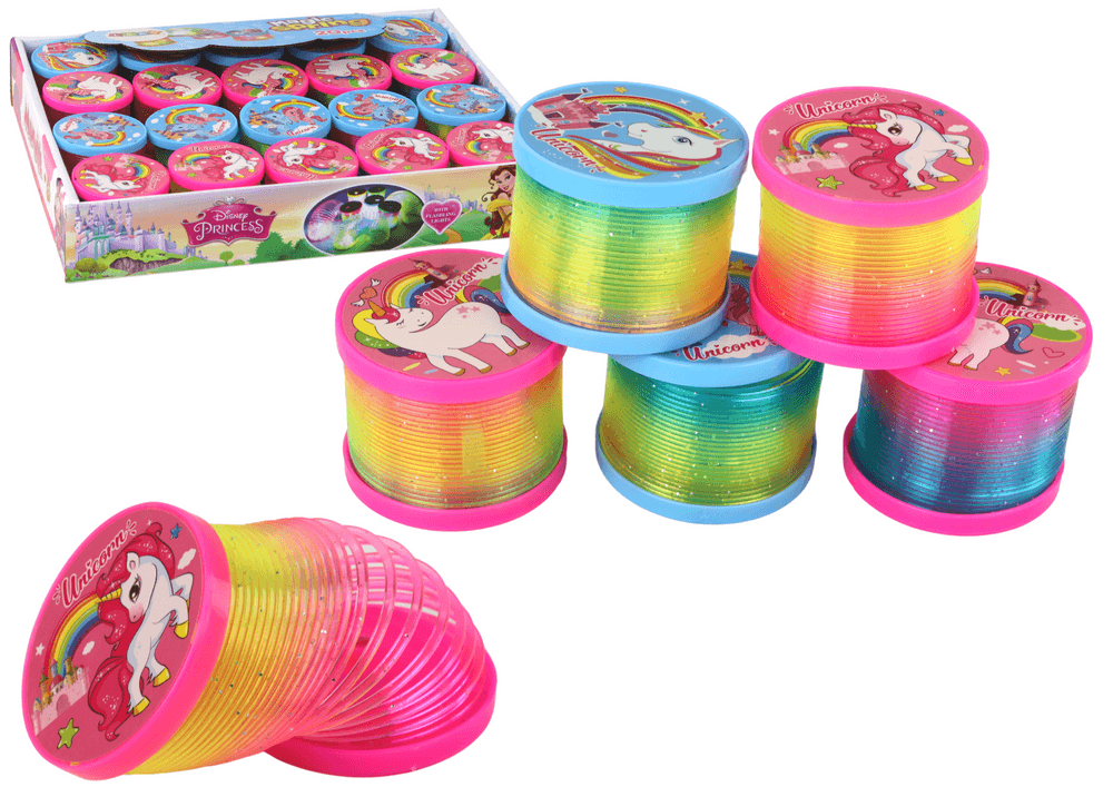 LEAN TOYS Mavrična Vzmet z Lučjo, Motiv Jednoroga