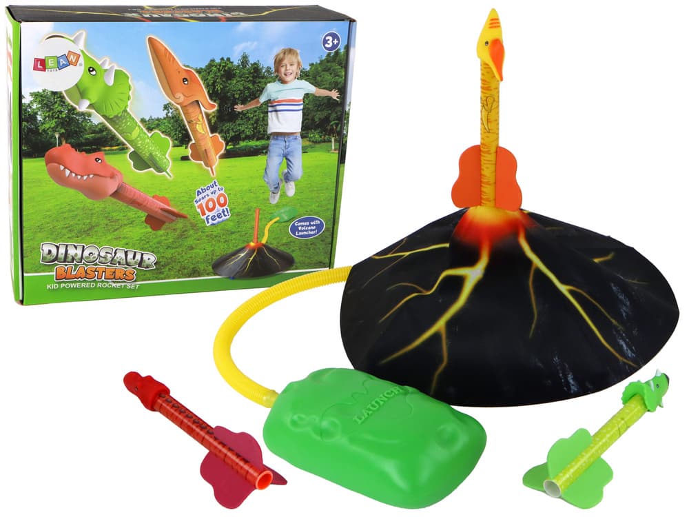 LEAN TOYS Vulkanska Izstrelitev Raket Dinozavri, Notranja in Zunanja Igra