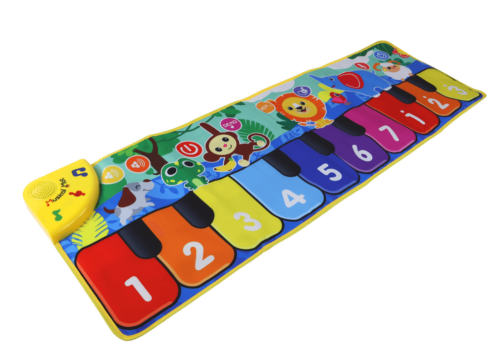 LEAN TOYS Plesna glasbena podloga z živalmi in klavi- a 4